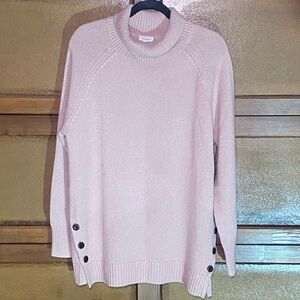 Garnet Hill Soft Pink Crew Neck Sweater